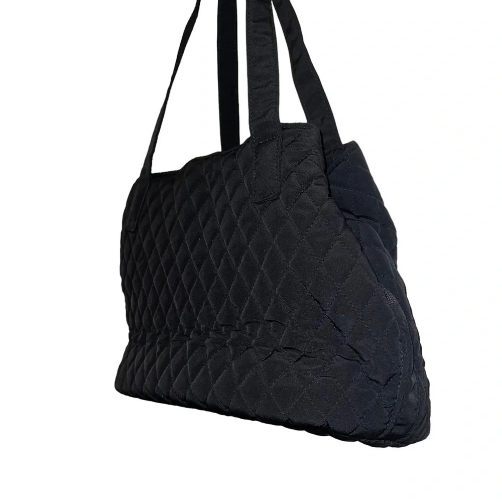 NWT Vera Bradley Vera Bradley logo tag black Quilted Woman Bag - Picture 4 of 8